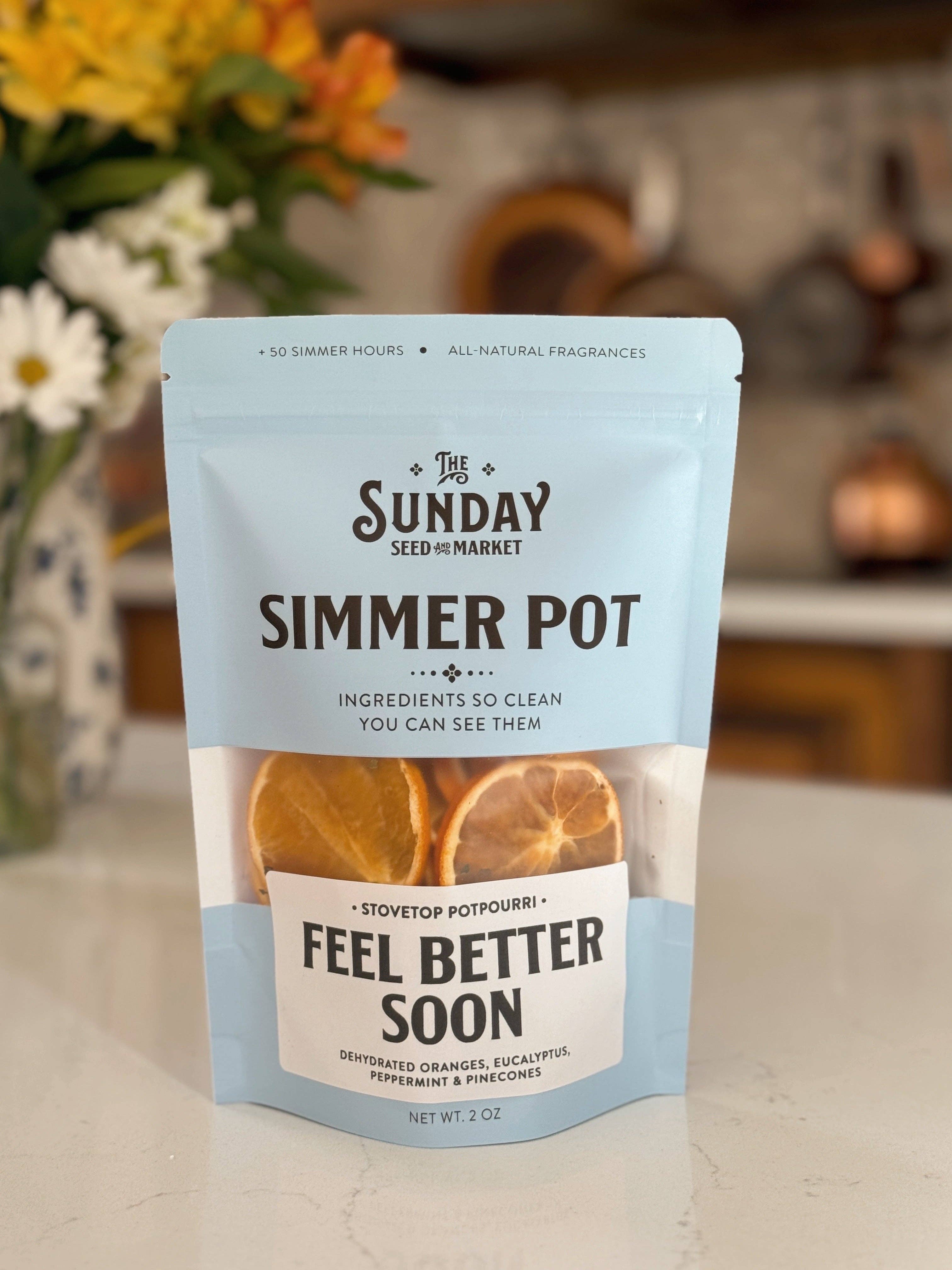 Feel Better Soon Simmer Pot-Orange Peppermint Eucalyptus the sunday see and market