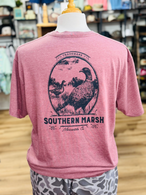 Finest Pheasant-SEAWASH Branding Tee in Wine by Southern Marsh co