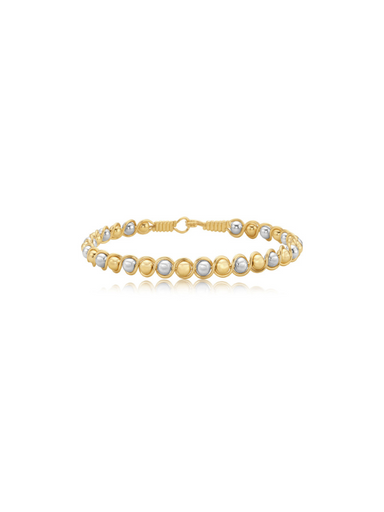 Silver and Gold wire bracelet by Ronaldo 