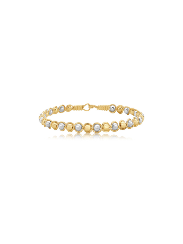 Silver and Gold wire bracelet by Ronaldo 