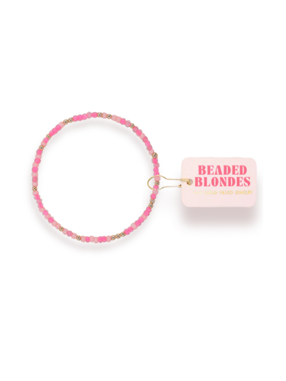 shades of pink beads bracelet 