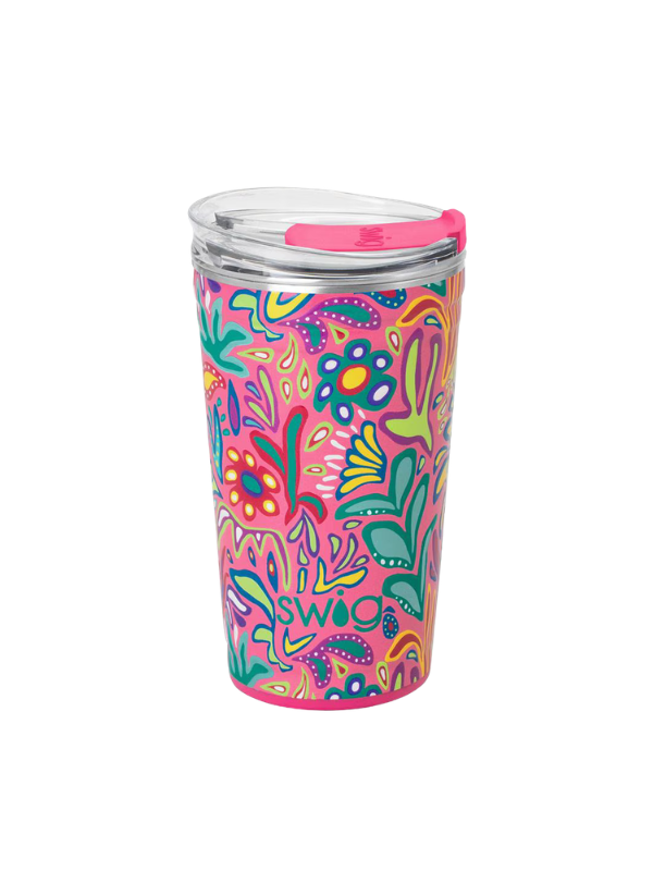 Flora Rosa Party Cup by Swig Life — Pecan Row