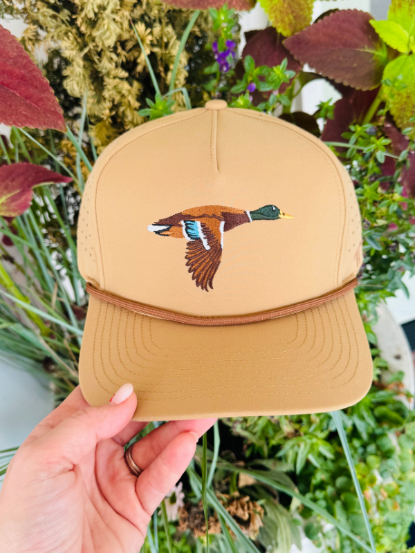 tan flying duck hat 