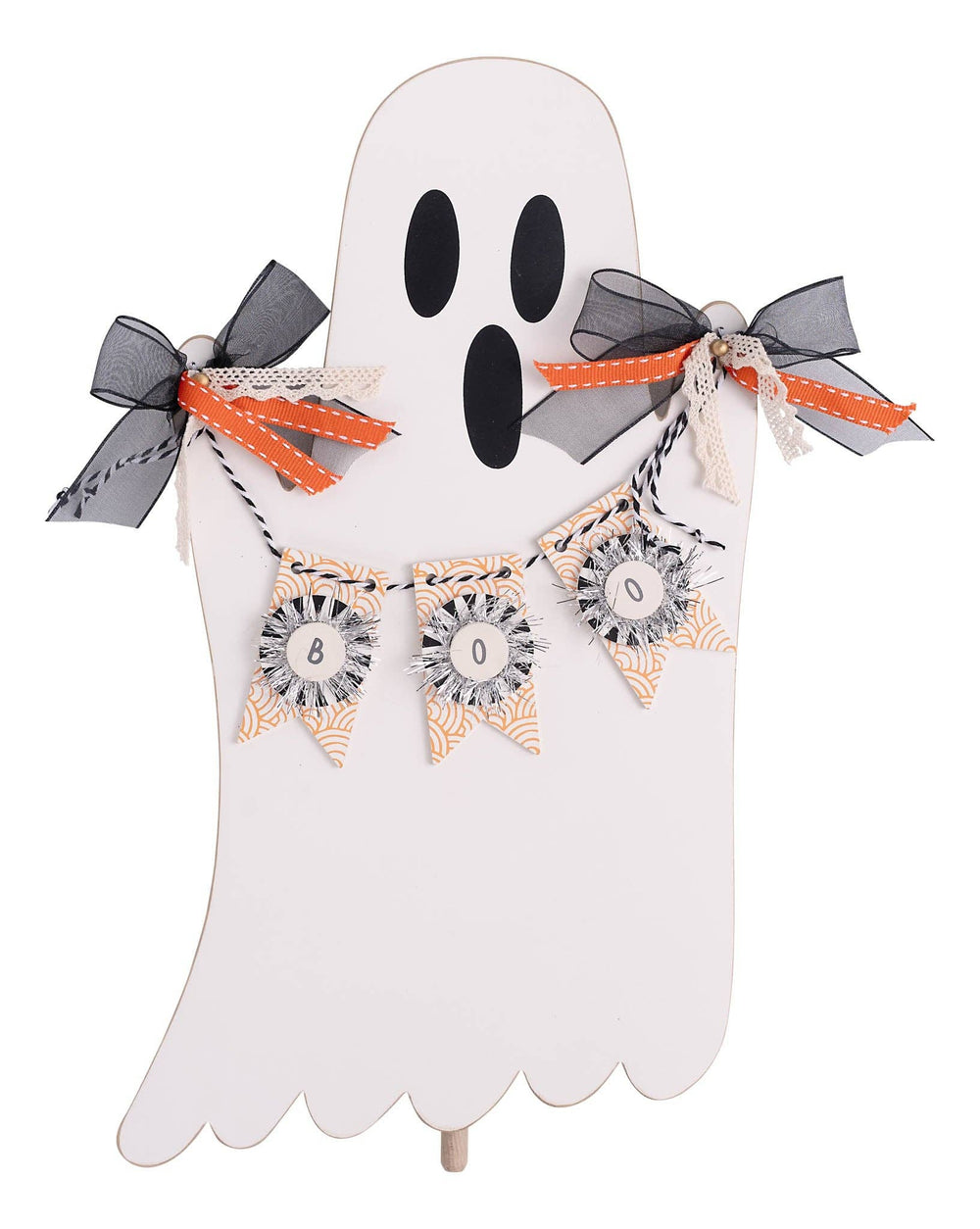 wood ghost topper with a boo sign 
