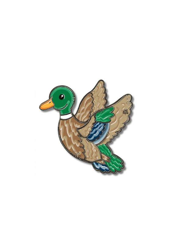 green and brown mallard duck velcro mini attachment 