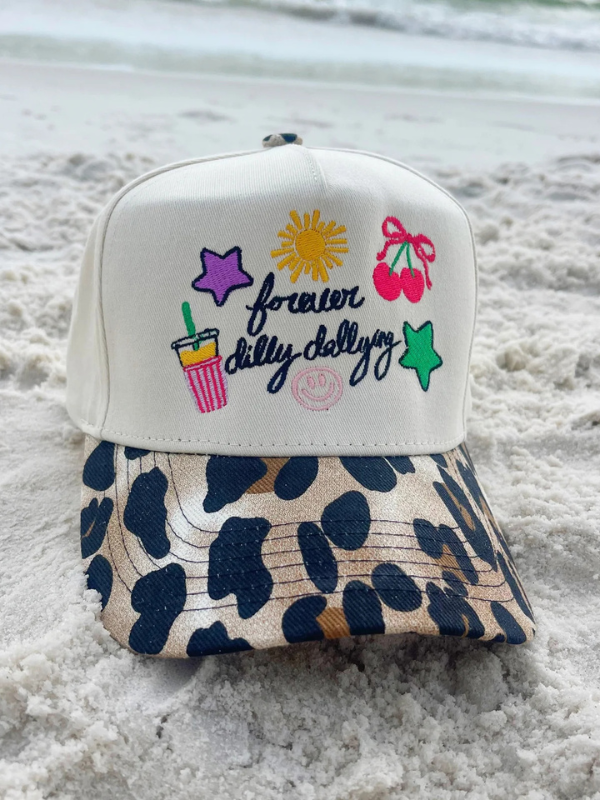 Forever Dilly Dalling Leopard Hat fun print