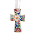 Friends Are The Best hanging Cross with floral print 