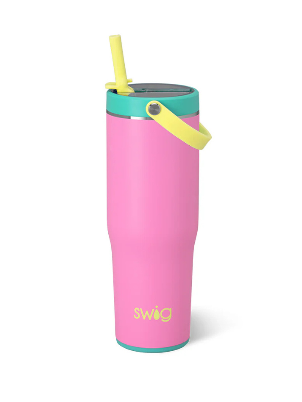 Fruit Punch Leakproof To-Go 30oz Tumbler pink and yellow