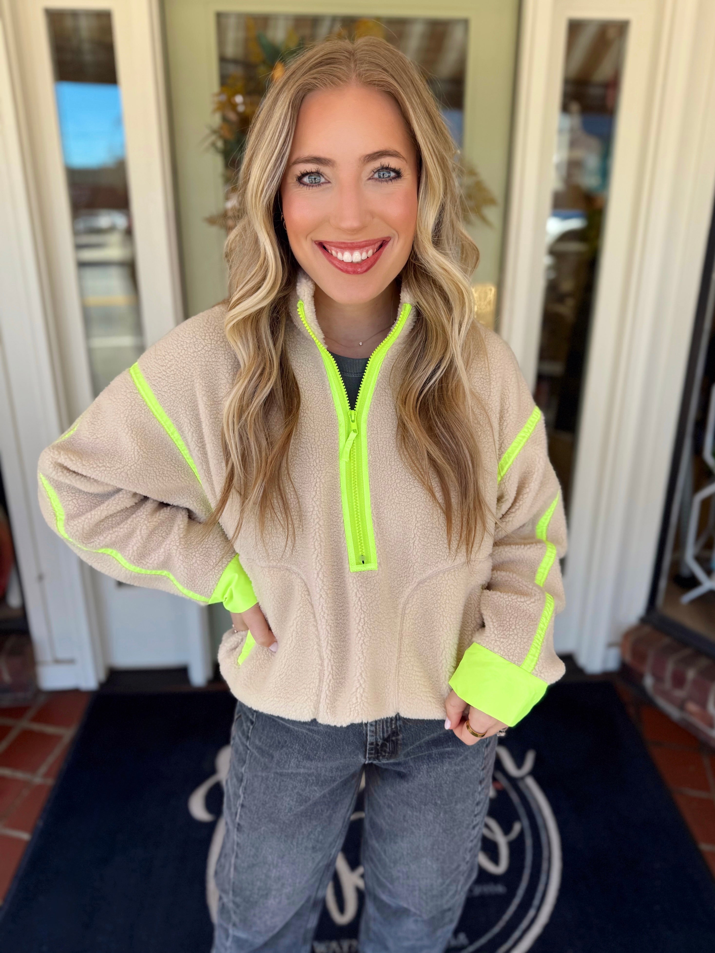 The Camryn Half Zip Sherpa