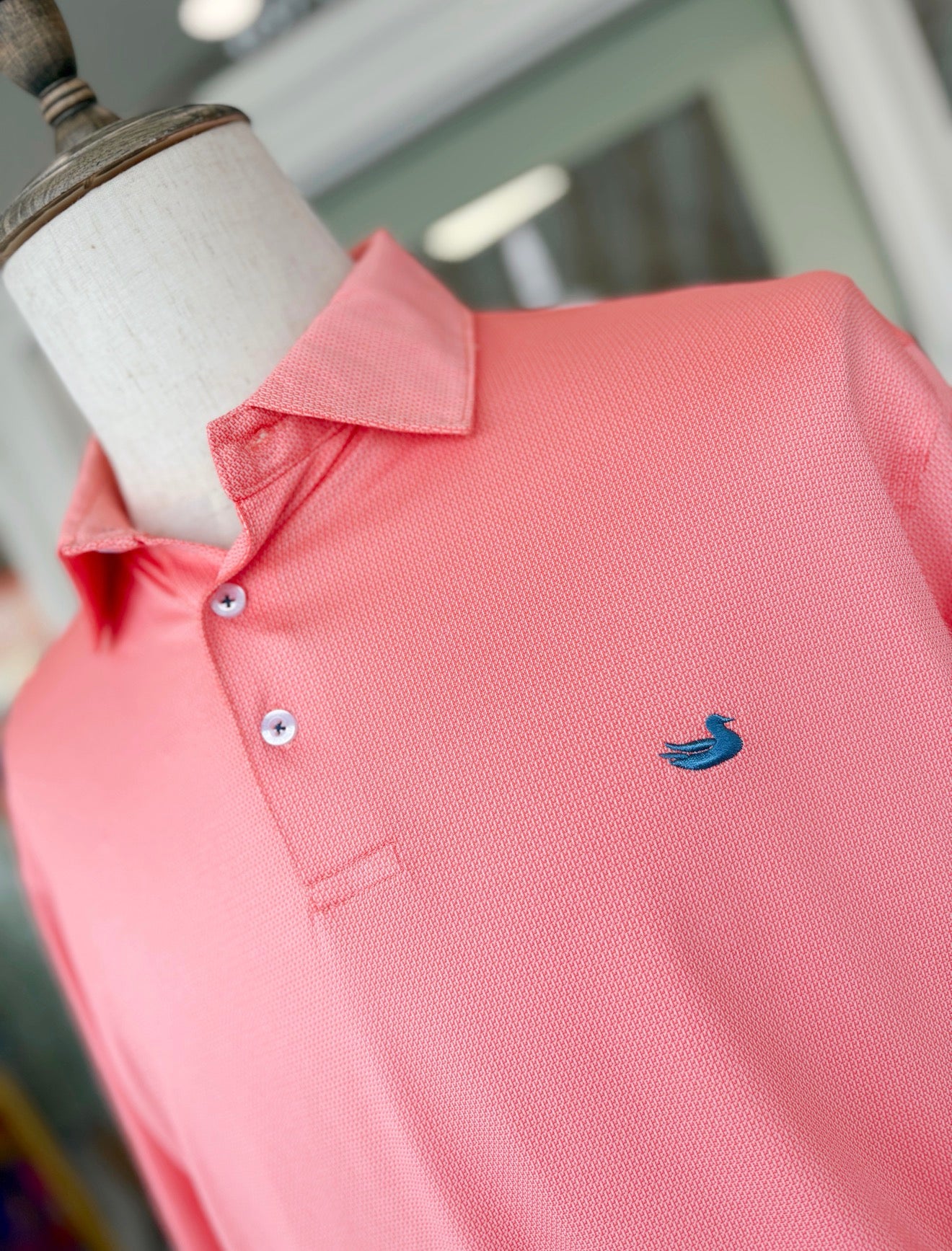 Ennis Performance Polo in Coral By Southern Marsh