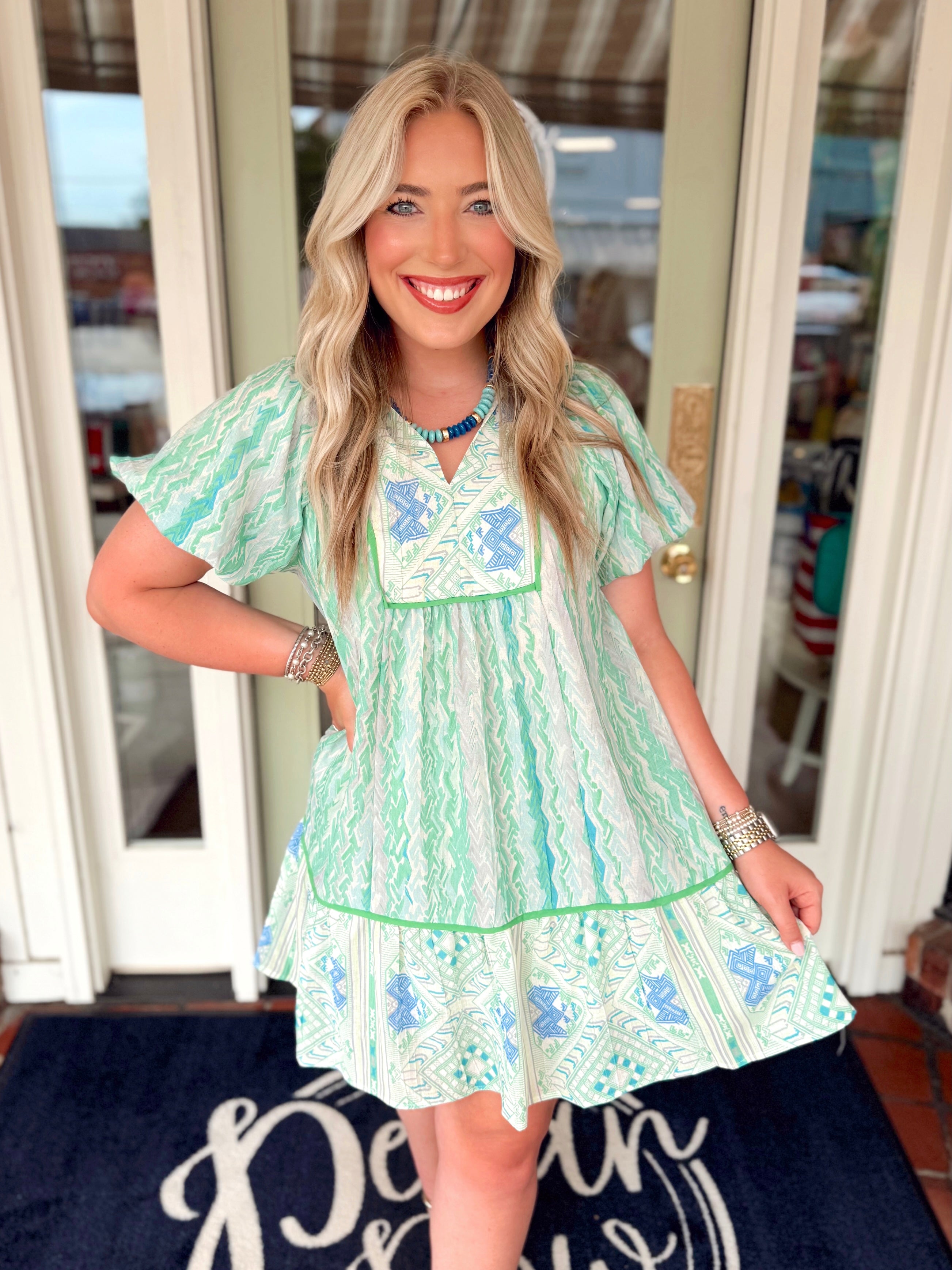 The Demi Abstract Print Dress