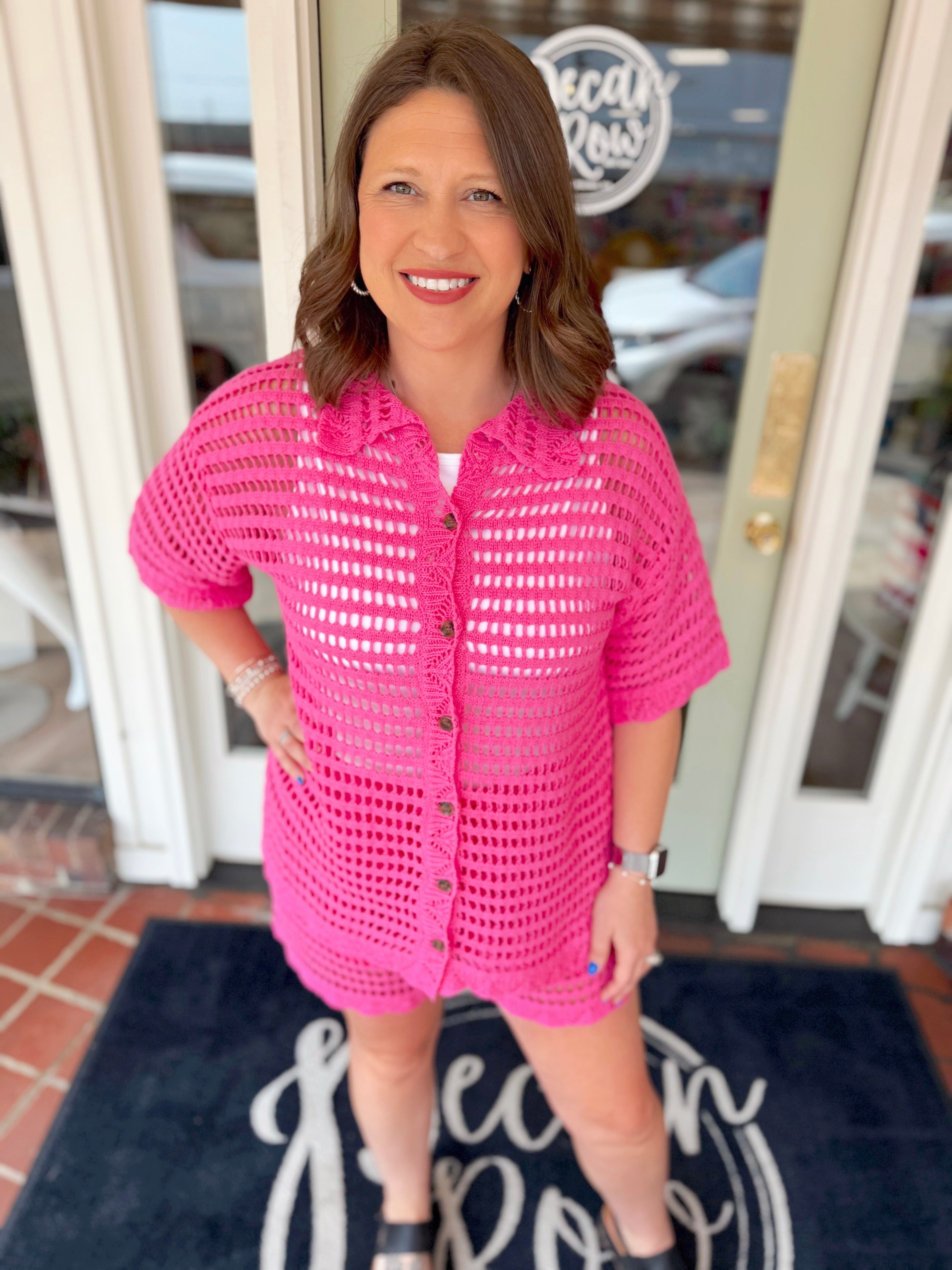 The Laurel Pointelle Sweater Shirt