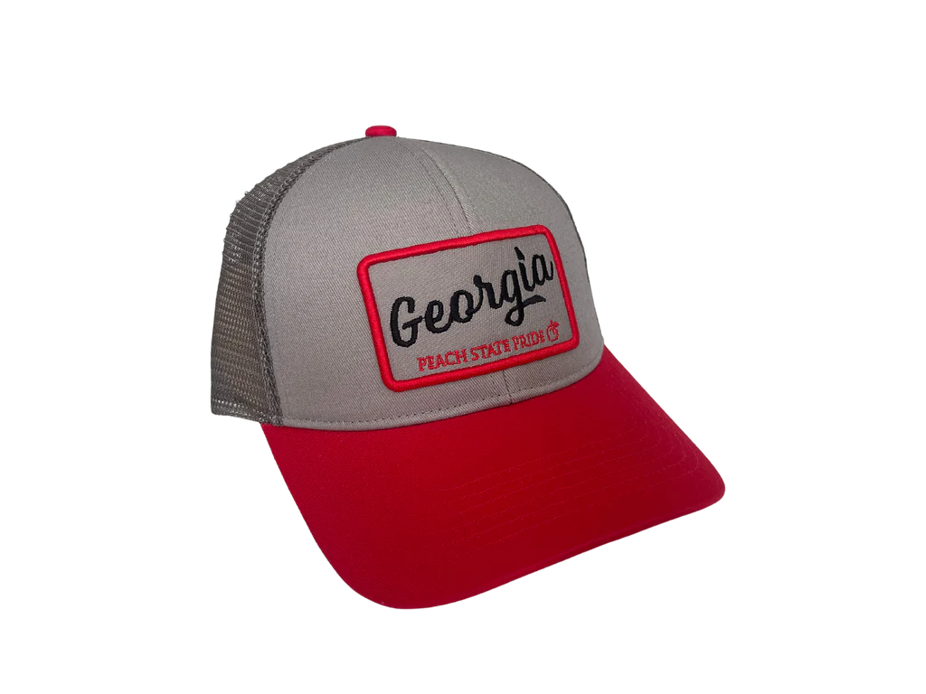 Georgia Script Patch Mesh Back Trucker Hat by Peach State Pride