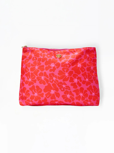 Pink floral travel pouch by Mary Square 