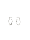 silver flower shaped hoop
