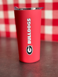 Red tumbler with 'Bulldogs' logo gameday georgia dawgs cup gift