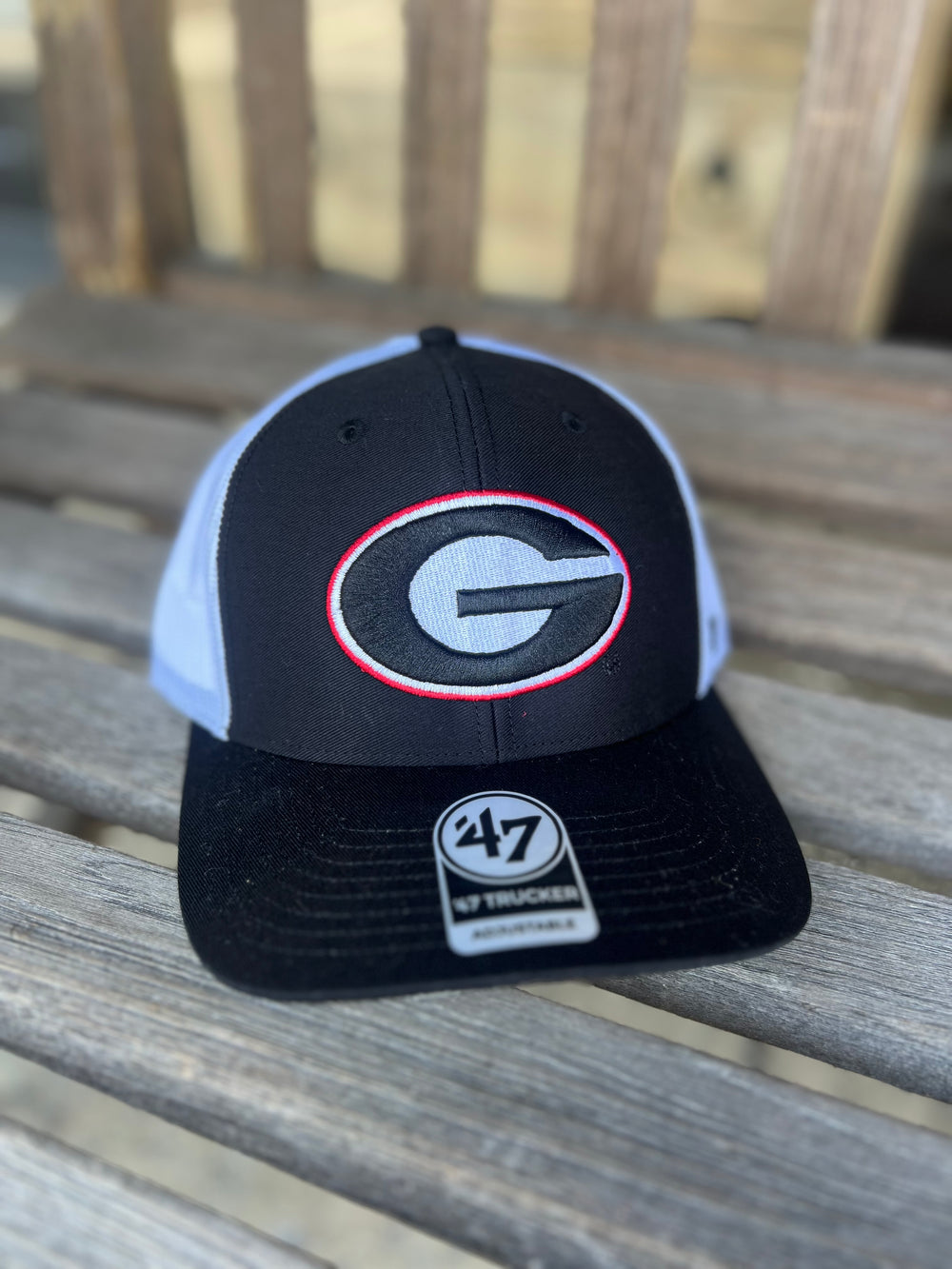 Georgia Bulldogs Black Logo Trucker Hat mesh back dawgs uga 