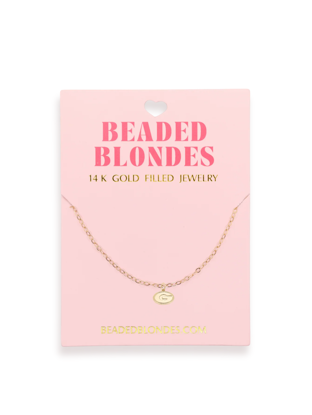 GA charm gold necklace