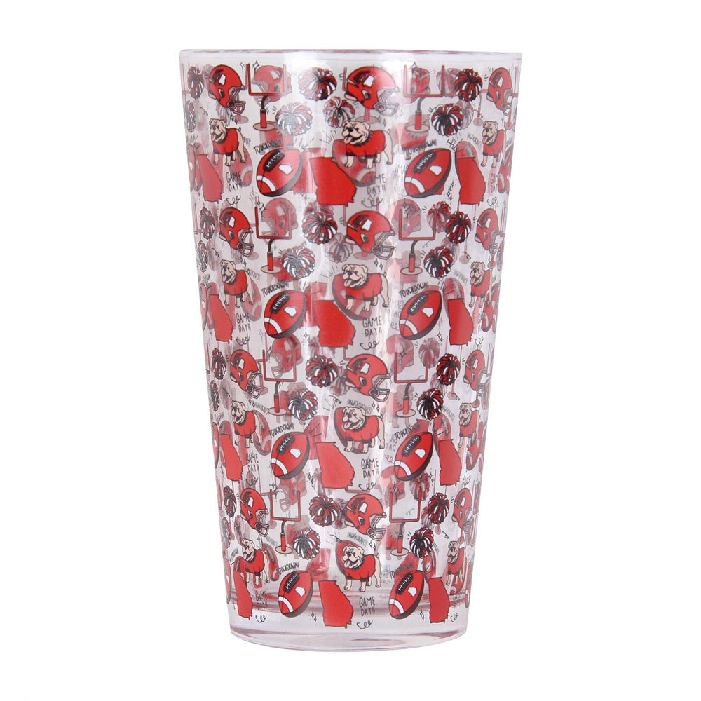 Georgia Pattern Pint drinking Glass