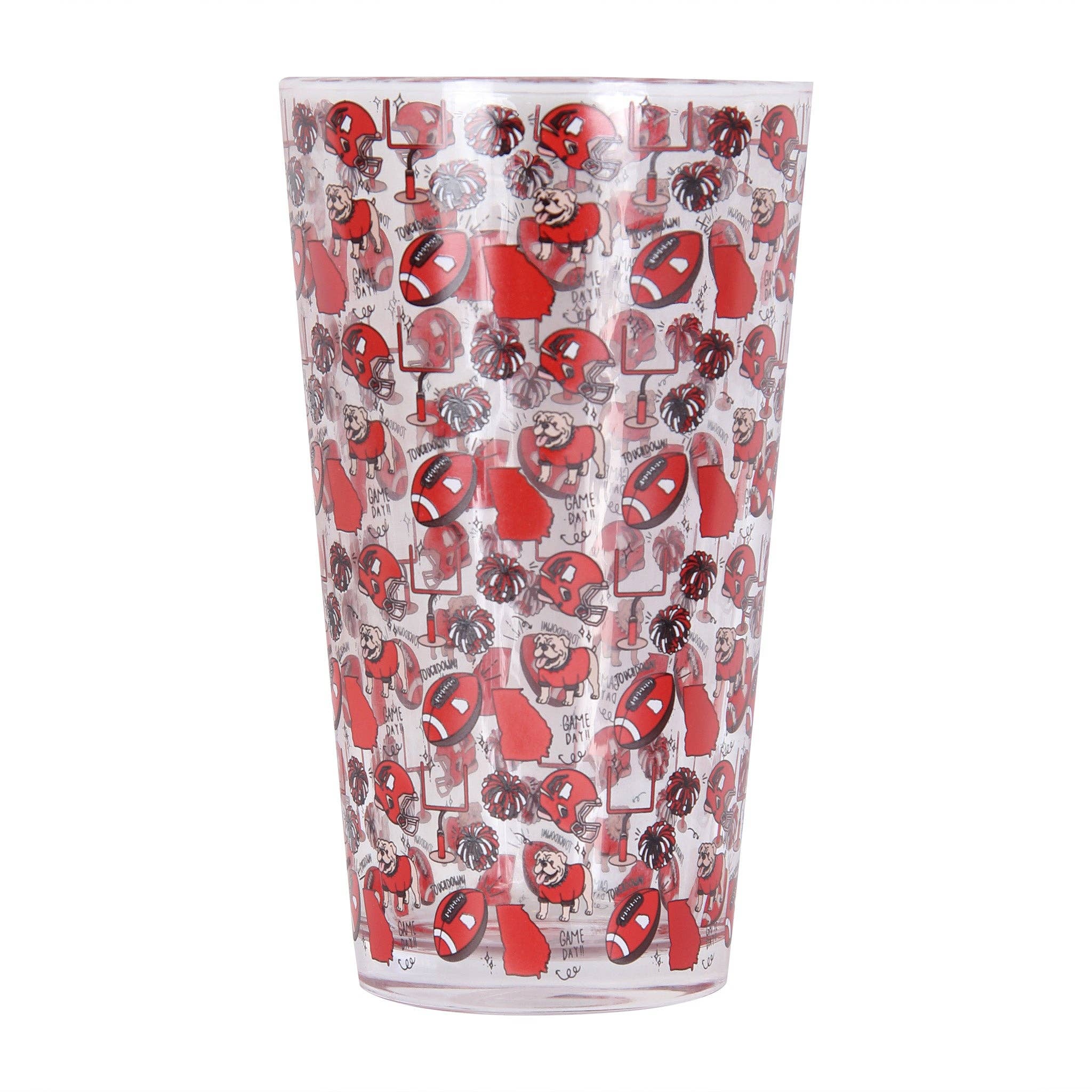 Georgia Pattern Pint drinking Glass