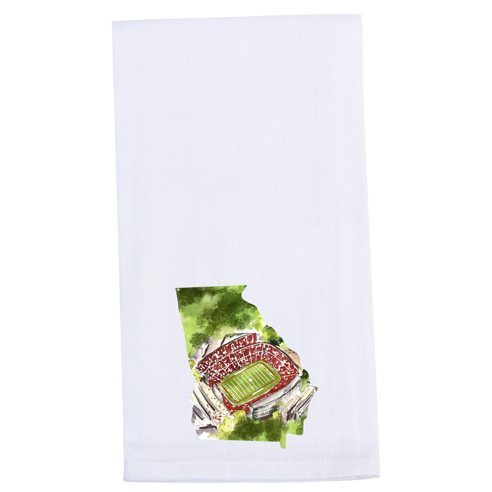 Georgia State Shape Tea Towel