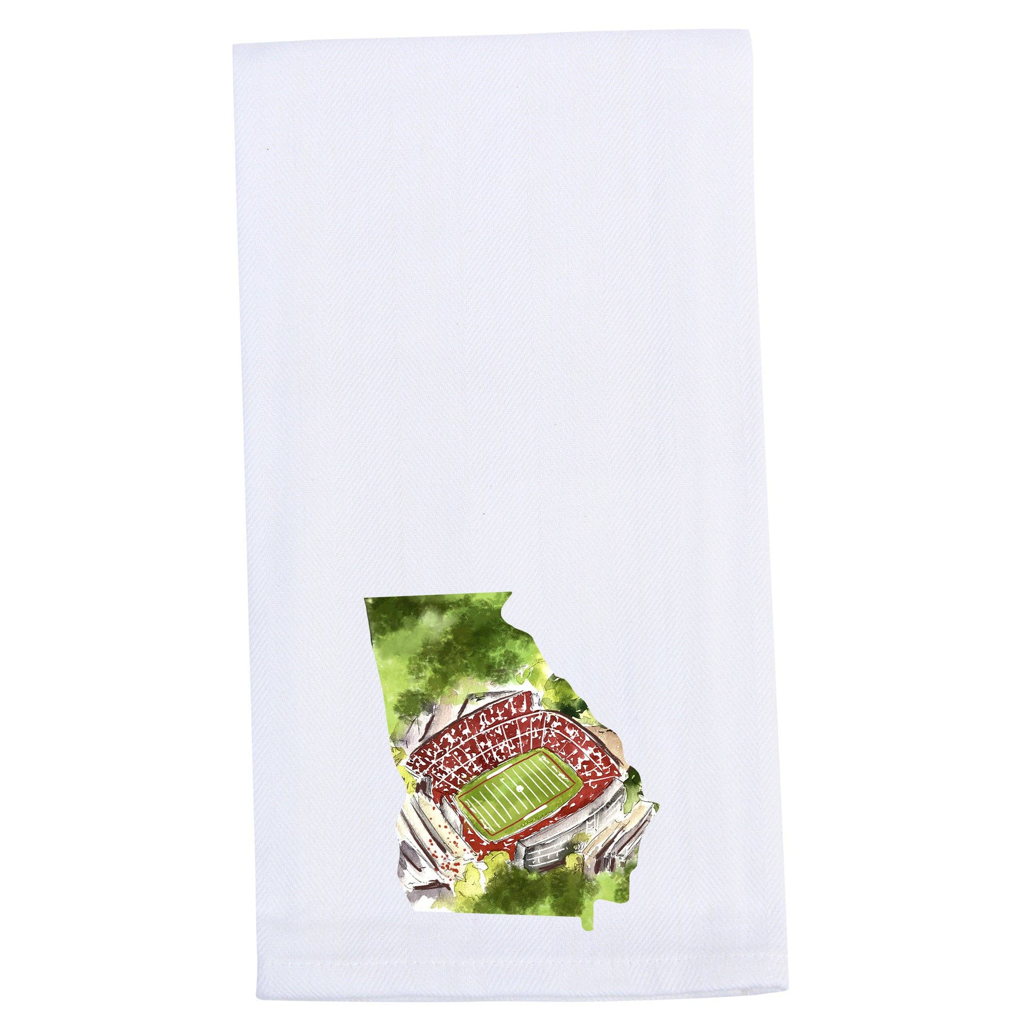 Georgia State Shape Tea Towel