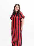 Georgia Stripe Marisol Caftan Maxi Dress 