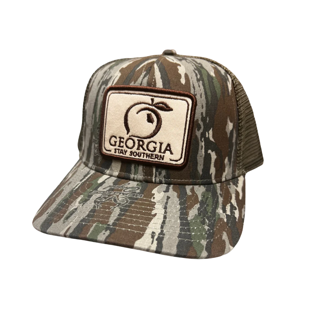 Georgia Patch Mesh Back Trucker Hat in Realtree Camo by Peach State Pride