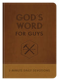 God's Word for Guys : 3-Minute Daily Devotions brown and tan cover