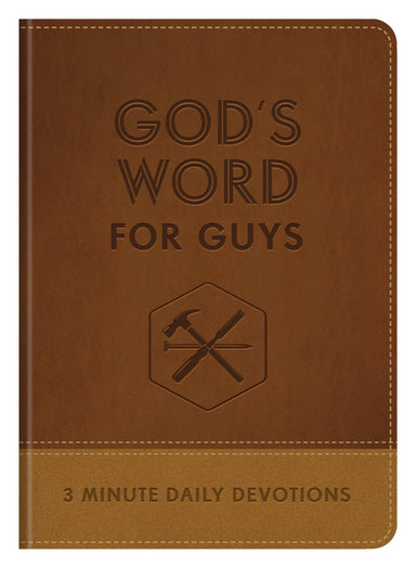 God's Word for Guys : 3-Minute Daily Devotions brown and tan cover