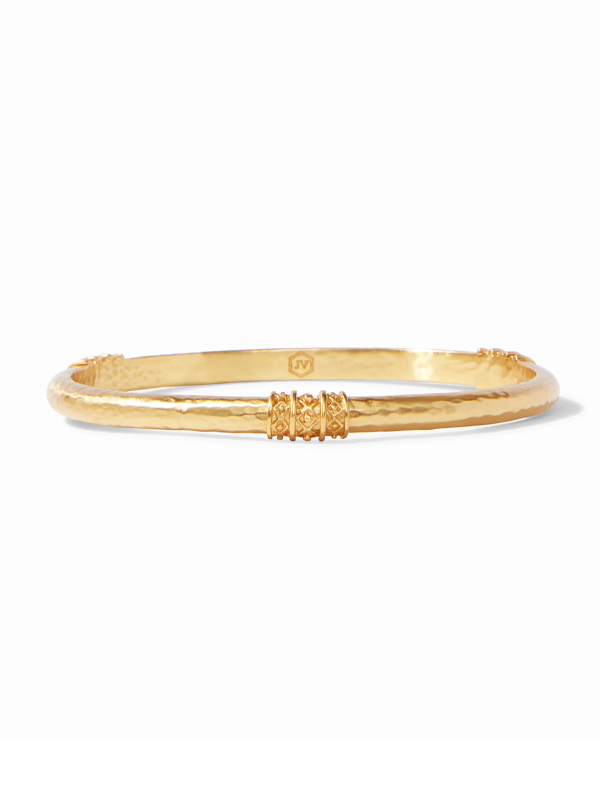 Gold bracelet on a white background