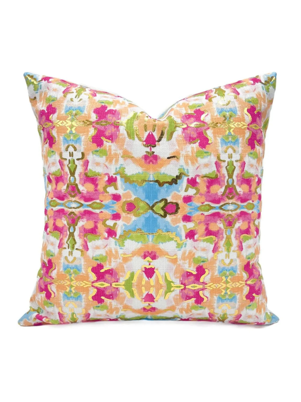 Colorful abstract patterned pillow