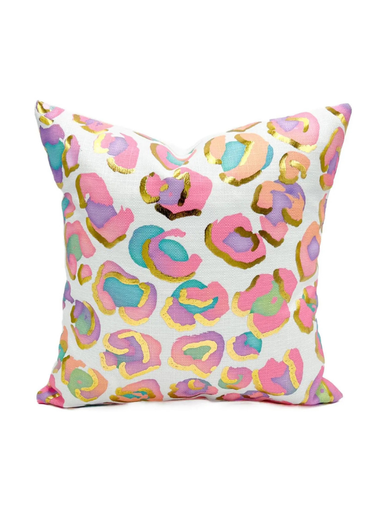 Decorative pillow with colorful abstract pattern