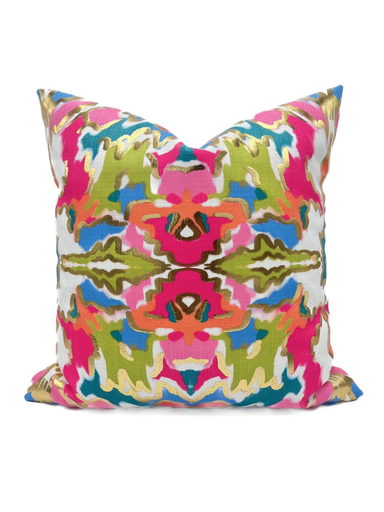 Colorful aztec patterned pillow