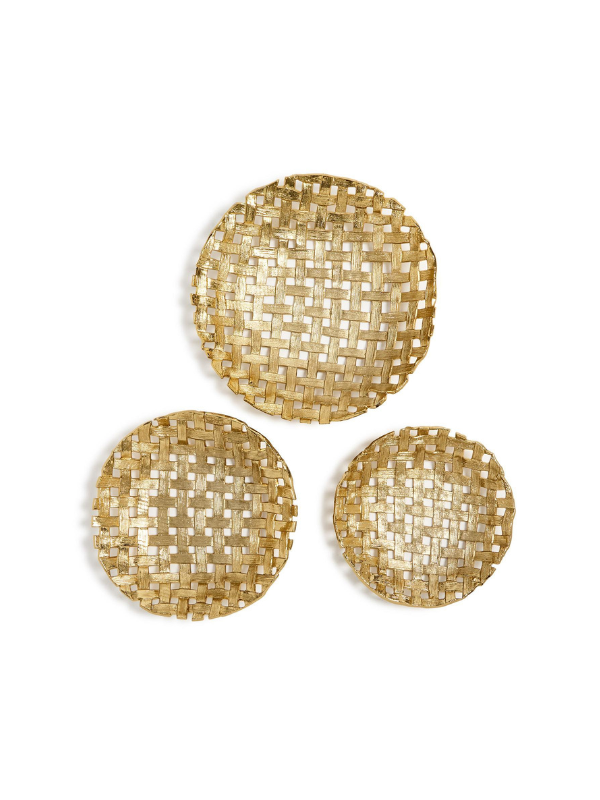 3 size gold trays