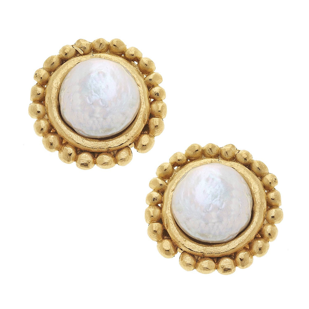 Gold Earring with Pearl