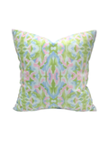 Decorative pillow with a colorful geometric pattern 