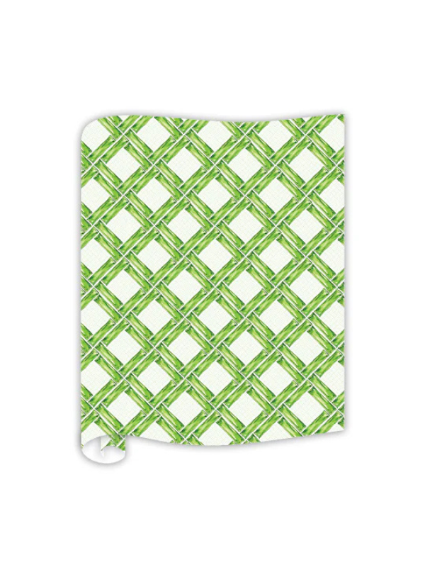 bamboo grass print paper table runner