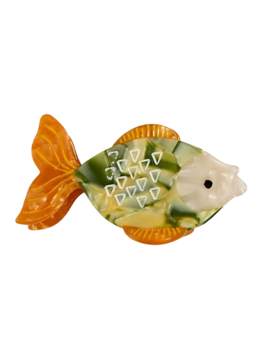 Green Fish Claw Clip mermaid coastal hair accessories