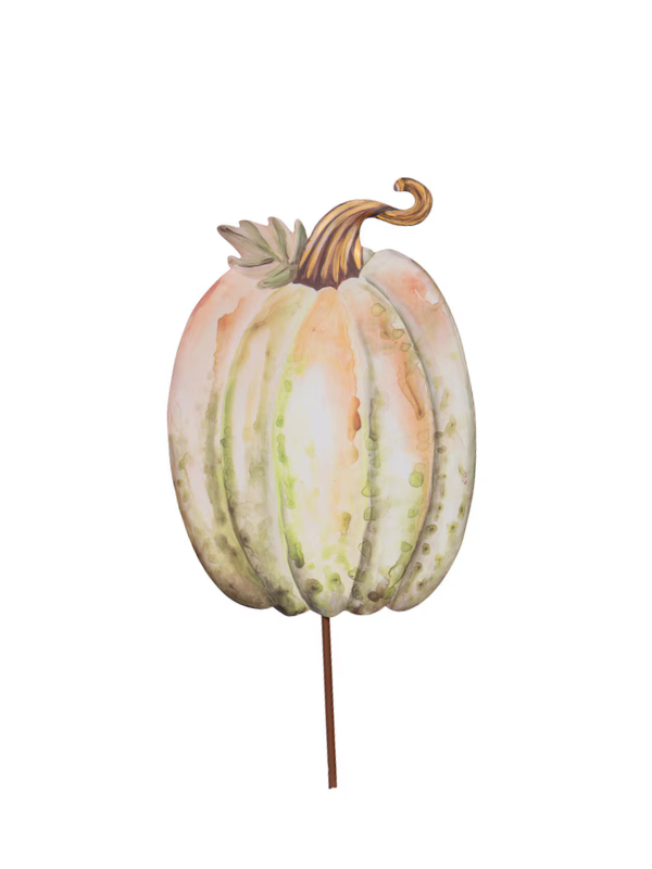 Green Water Color Pumpkin stake