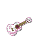 pink and white guitar velcro attachment for a wreath 