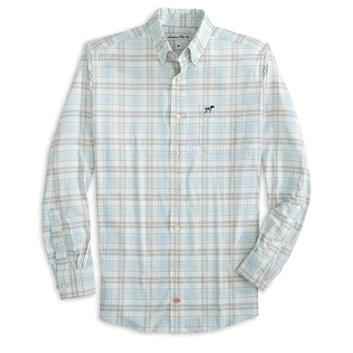 Hadley Luxe Lite Button Down in Anchor Down Plaid by Southern Point Co.