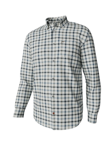 blue and tan button down polo 
