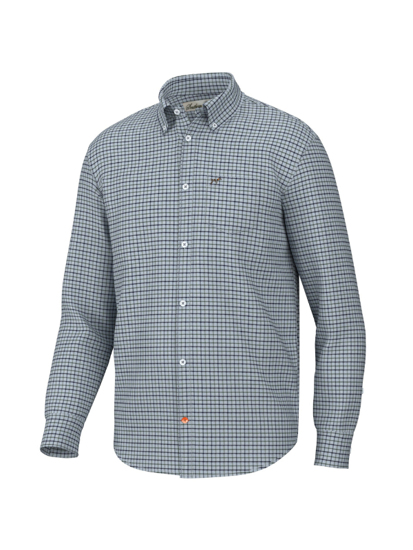 blue and green plaid button down polo 