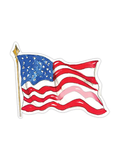 Handpainted American Flag Die-Cut Accents Place Card 