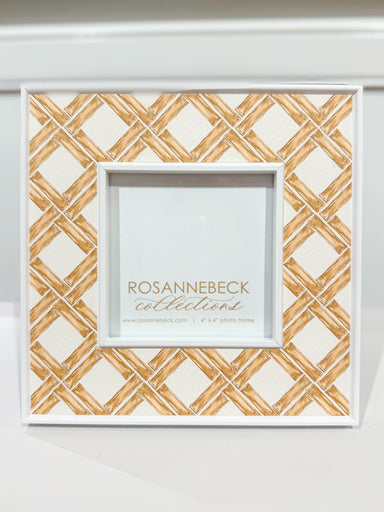 Handpainted Bamboo Trellis 4x4 Frame