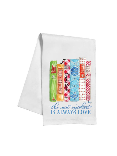 Handpainted Secret Ingredient Is Love Kitchen Towel