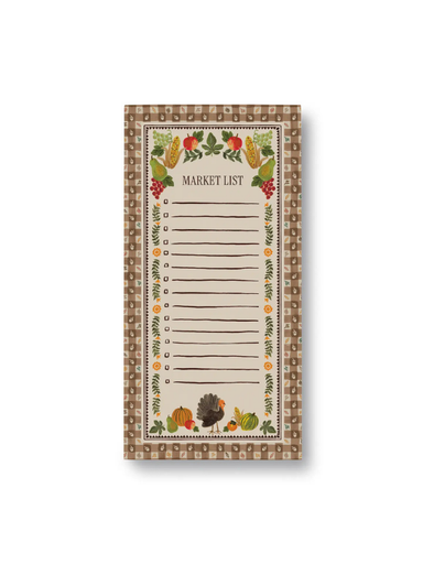 Harvest brown Gingham Market Pad