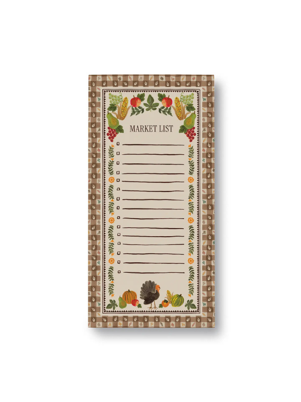 Harvest brown Gingham Market Pad
