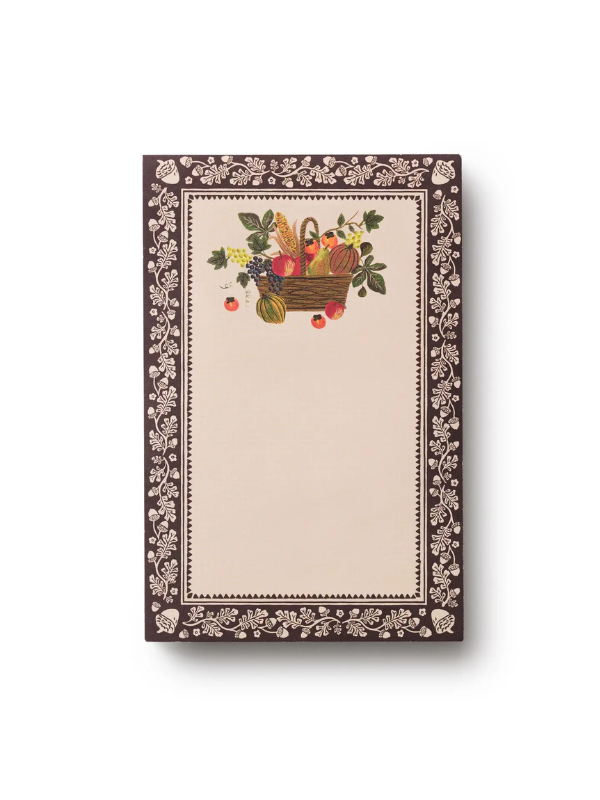 Fall floral harvest notepad 